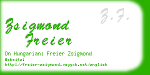 zsigmond freier business card